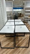 Black Metal Table With White Top x6