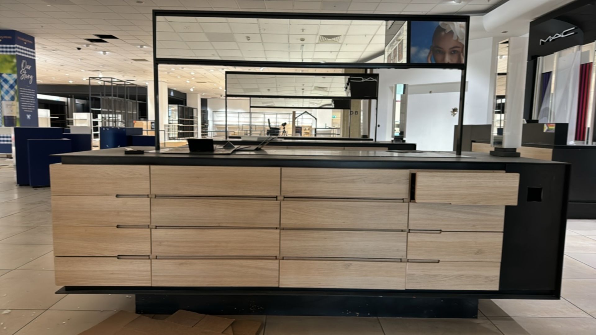 Black & Wood Display Units