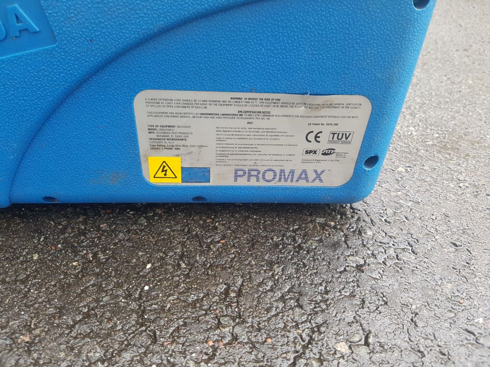 Promax RG5410A refrigerant recovery machine & REFCO R410A refrigeration gauges - Image 9 of 9