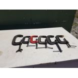 6 x various large G Clamps
