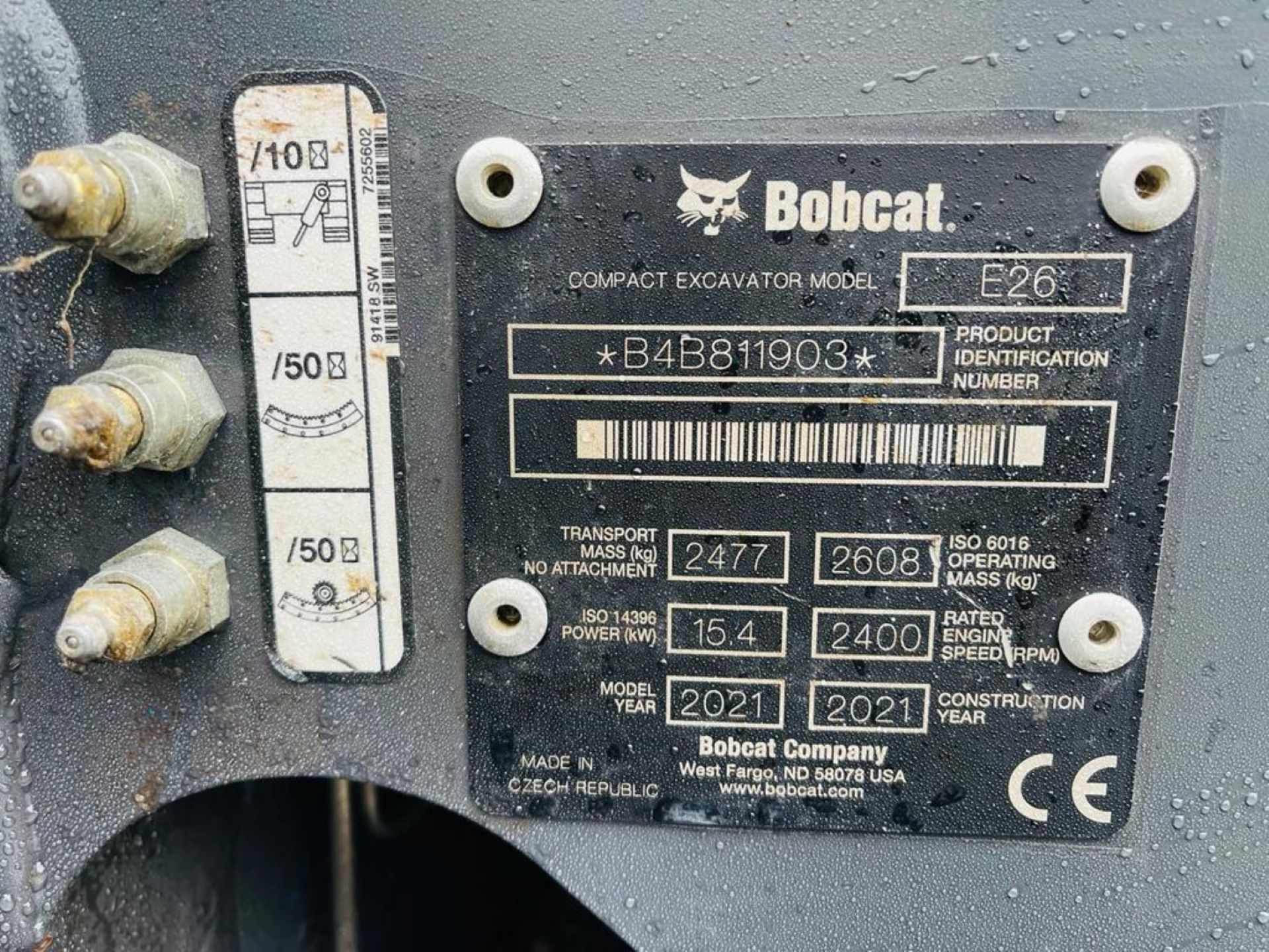 BOBCAT E26 EXCAVATOR - Image 7 of 15