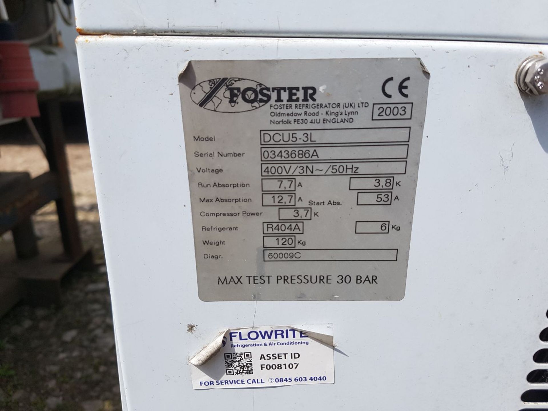 Foster DCU5-3L refrigeration condensing unit - Image 3 of 5