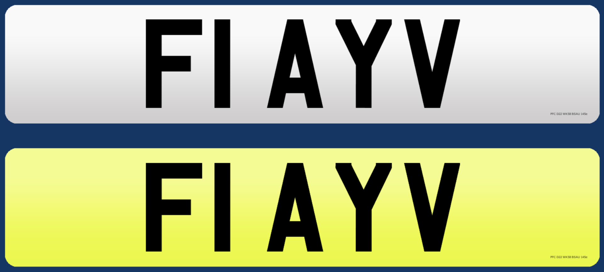 Private Registration on DVLA retention certificate F1 AYV