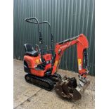 2019 KUBOTA K008-3 Micro Excavator / Digger with 4 buckets)