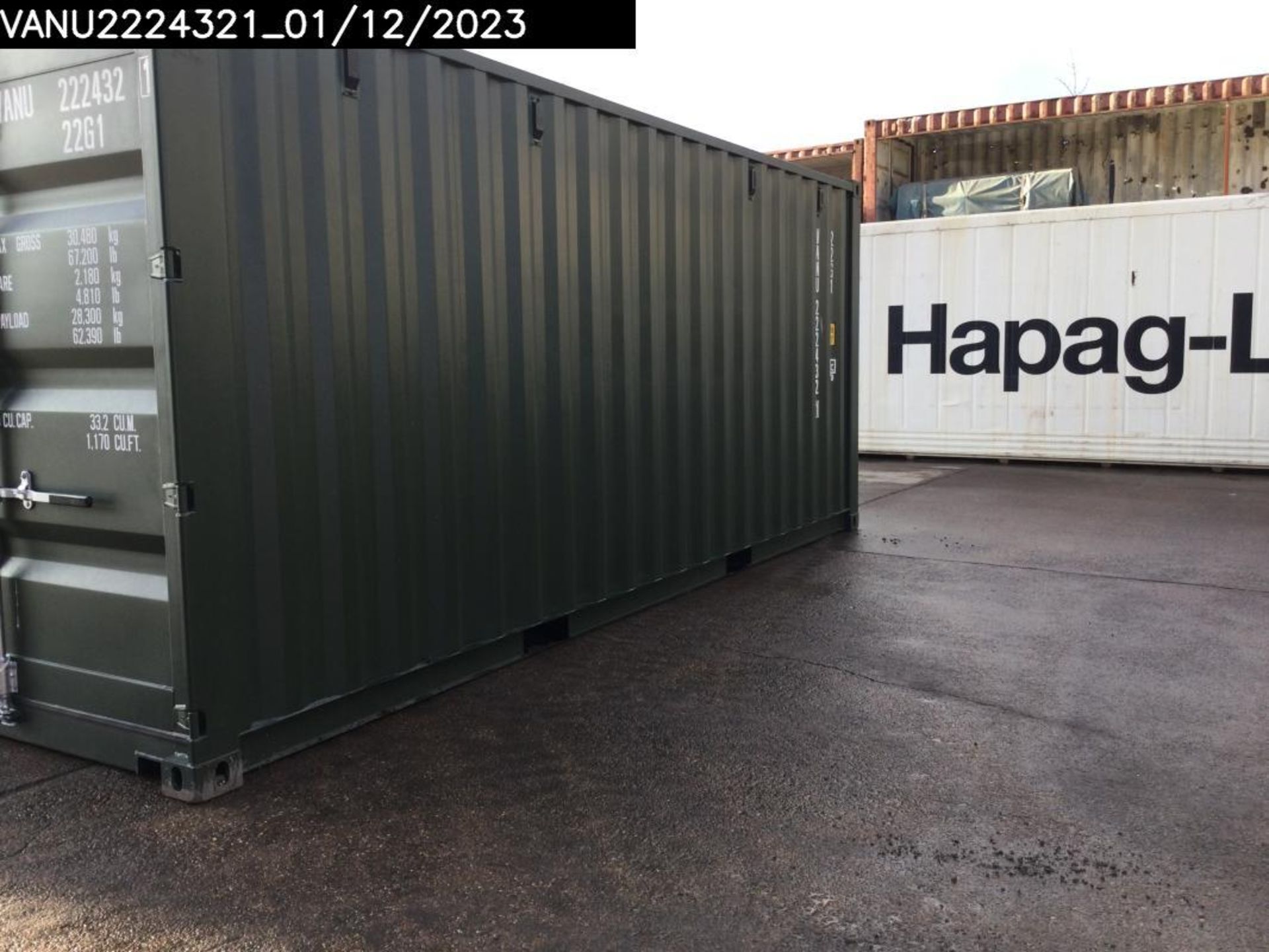 One Trip 20ft Shipping Container - Unit Number – VANU2224321 - Bild 6 aus 7
