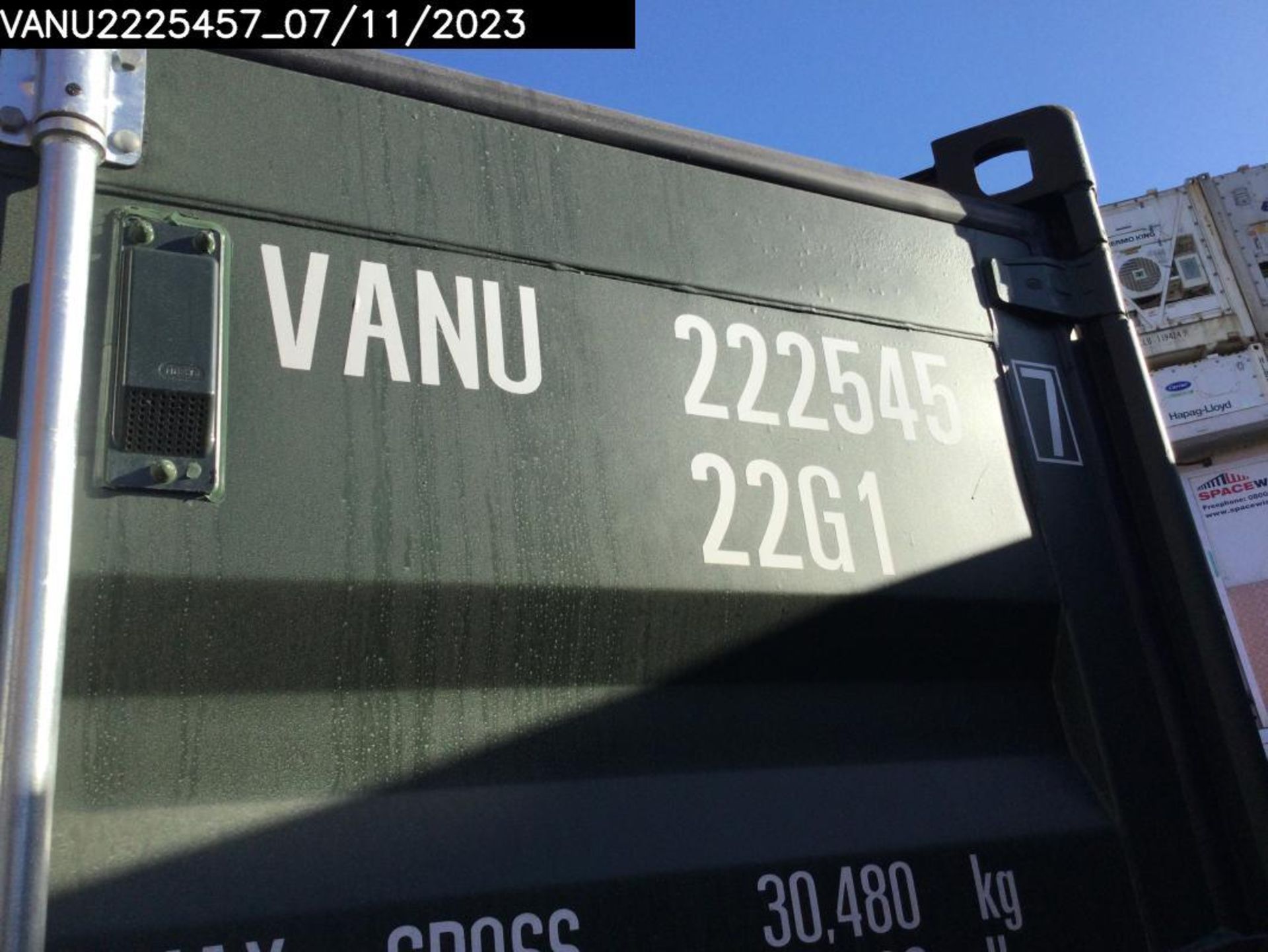 One Trip 20ft Shipping Container - Unit Number – VANU2225457 - Image 2 of 10