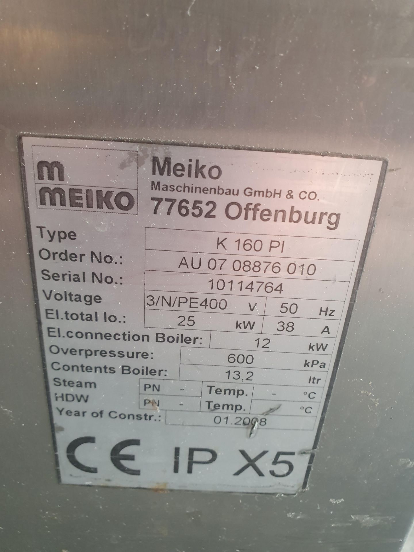 Meiko K160 PI Convayor Rack Dishwasher With Convayor Feed Table and Osmosis Unit - Image 2 of 4