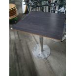 Dark Topped Pedestal Base Tables x4