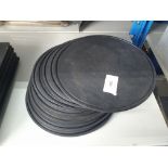 Slate Effect Round Chilled Display Plates x10
