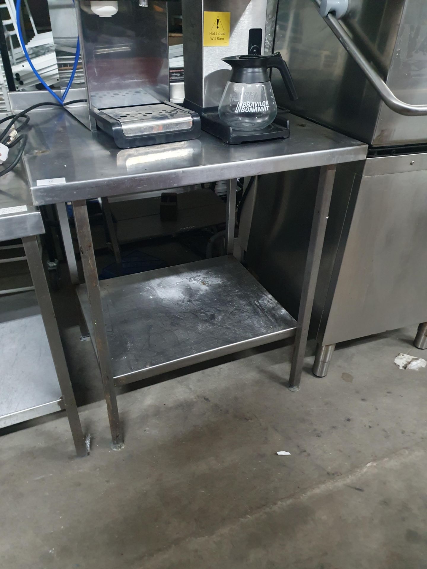 Stainless Steel Table With Under Shelf