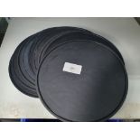 Slate Effect Round Chilled Display Plates x9