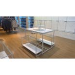 Metal Wood & Glass Display Tables x4