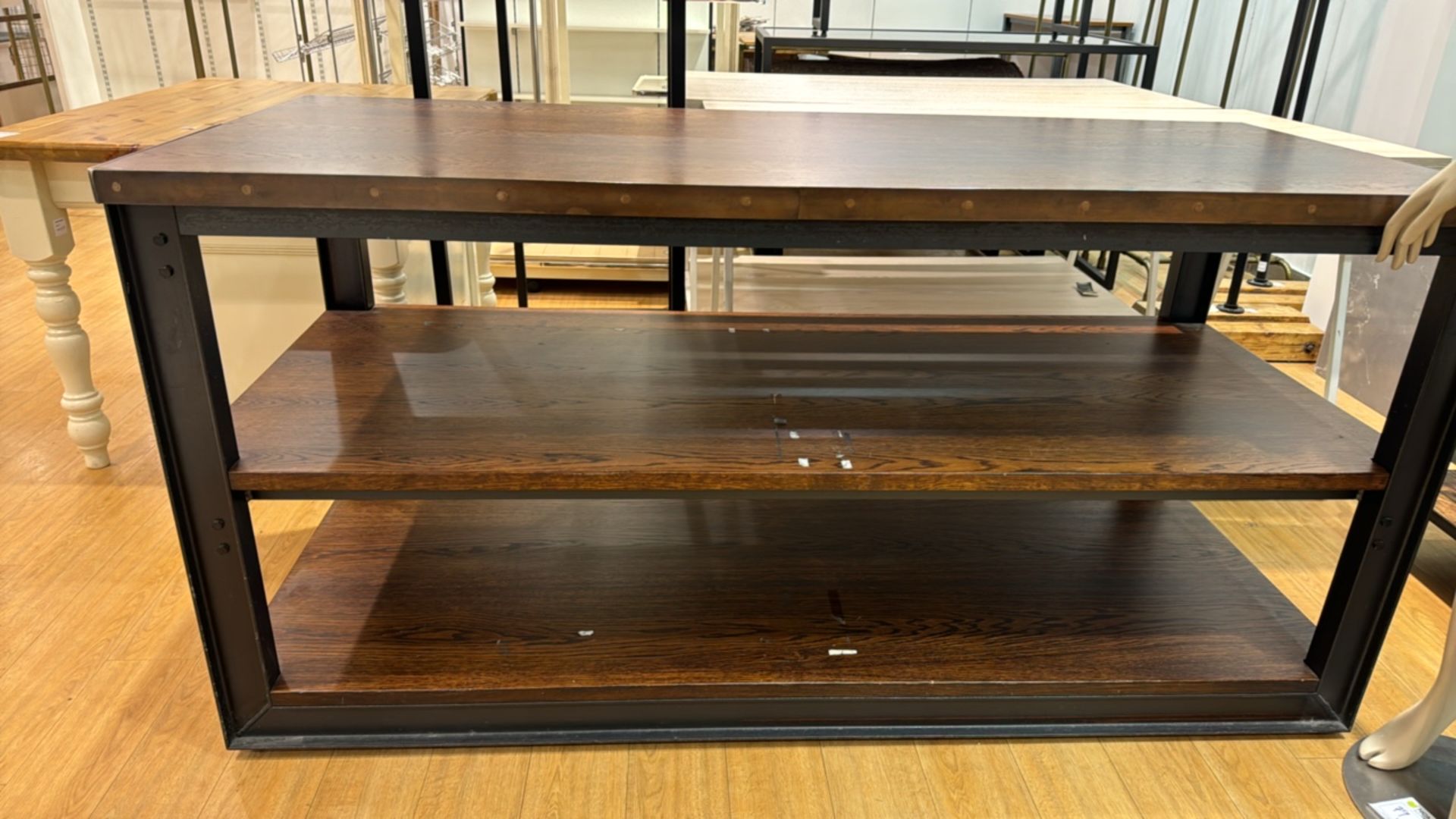 Metal & Wooden Display Table - Image 2 of 4