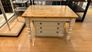 Light Wood Table & Drawers
