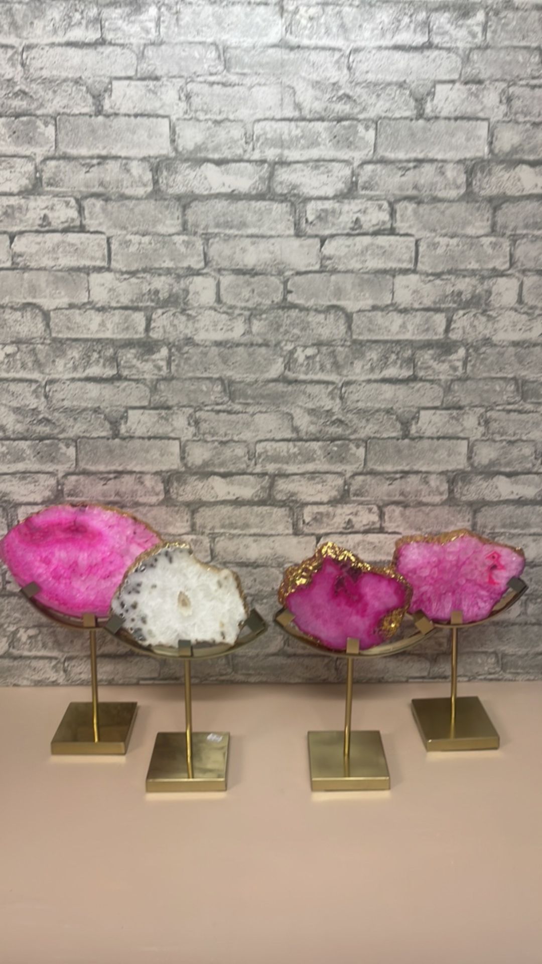 AMARA Pink Agate Object x4