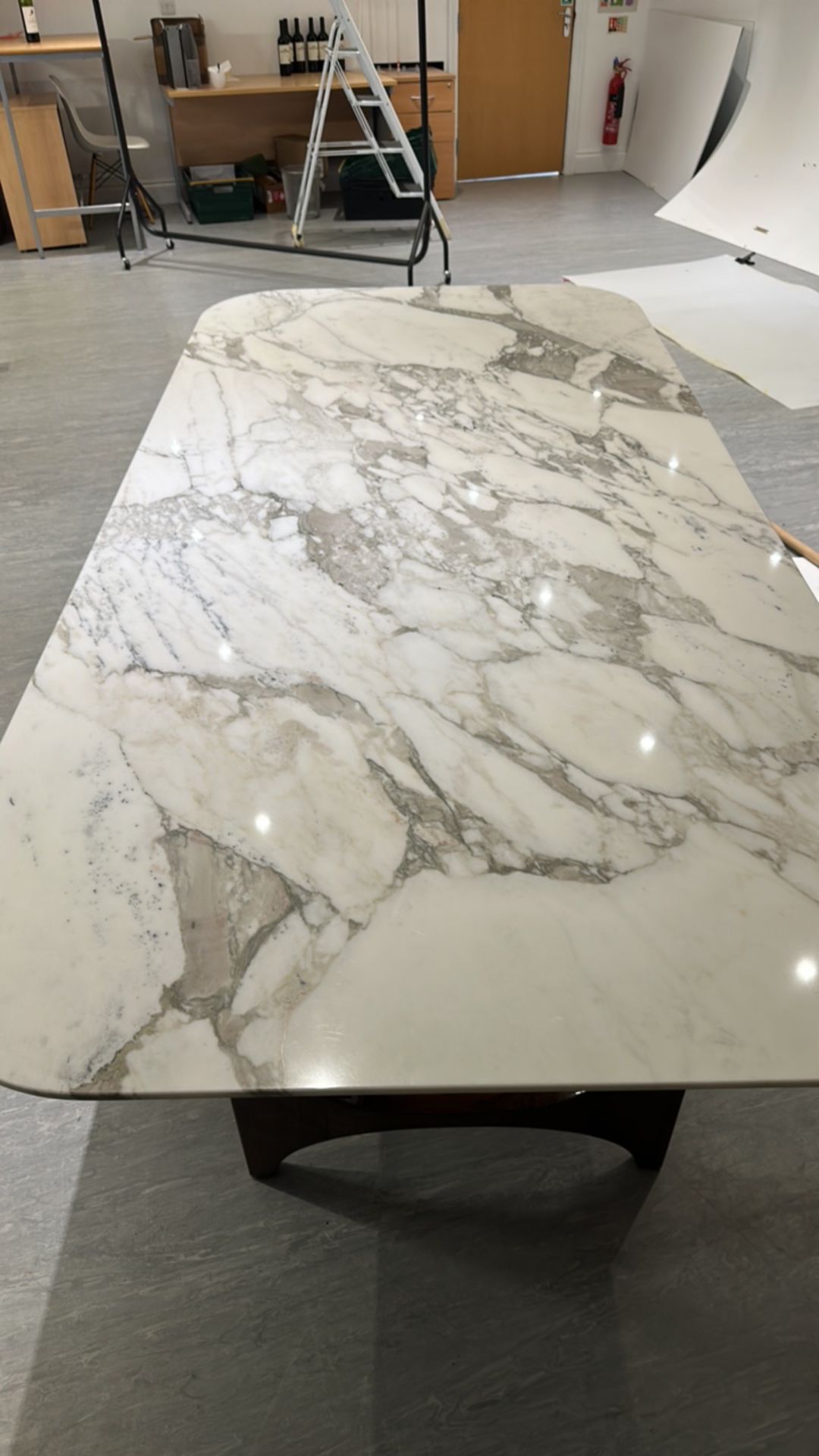 Agresti Marble Table With Wooden Frame