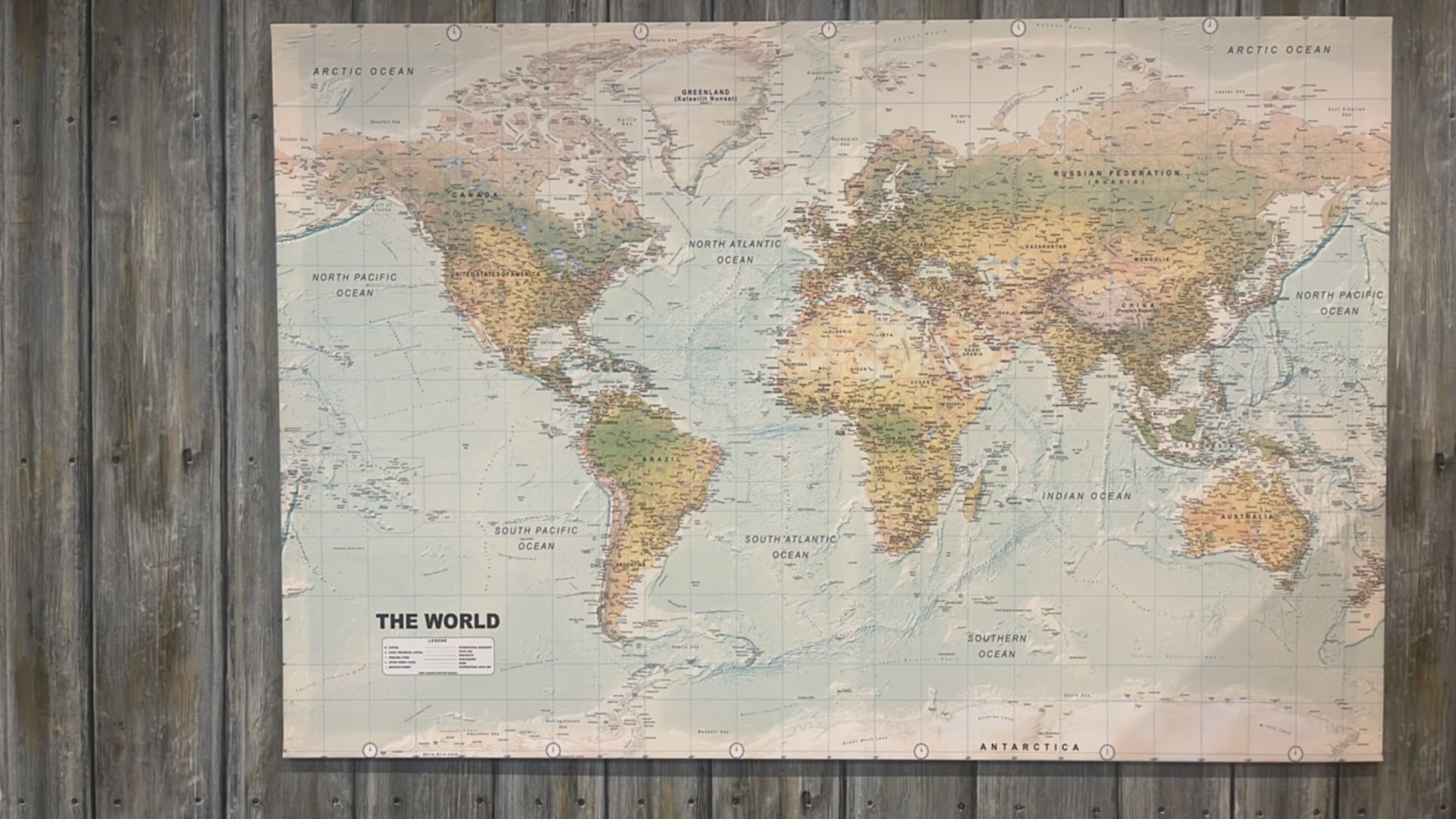 Map Of The World Canvas