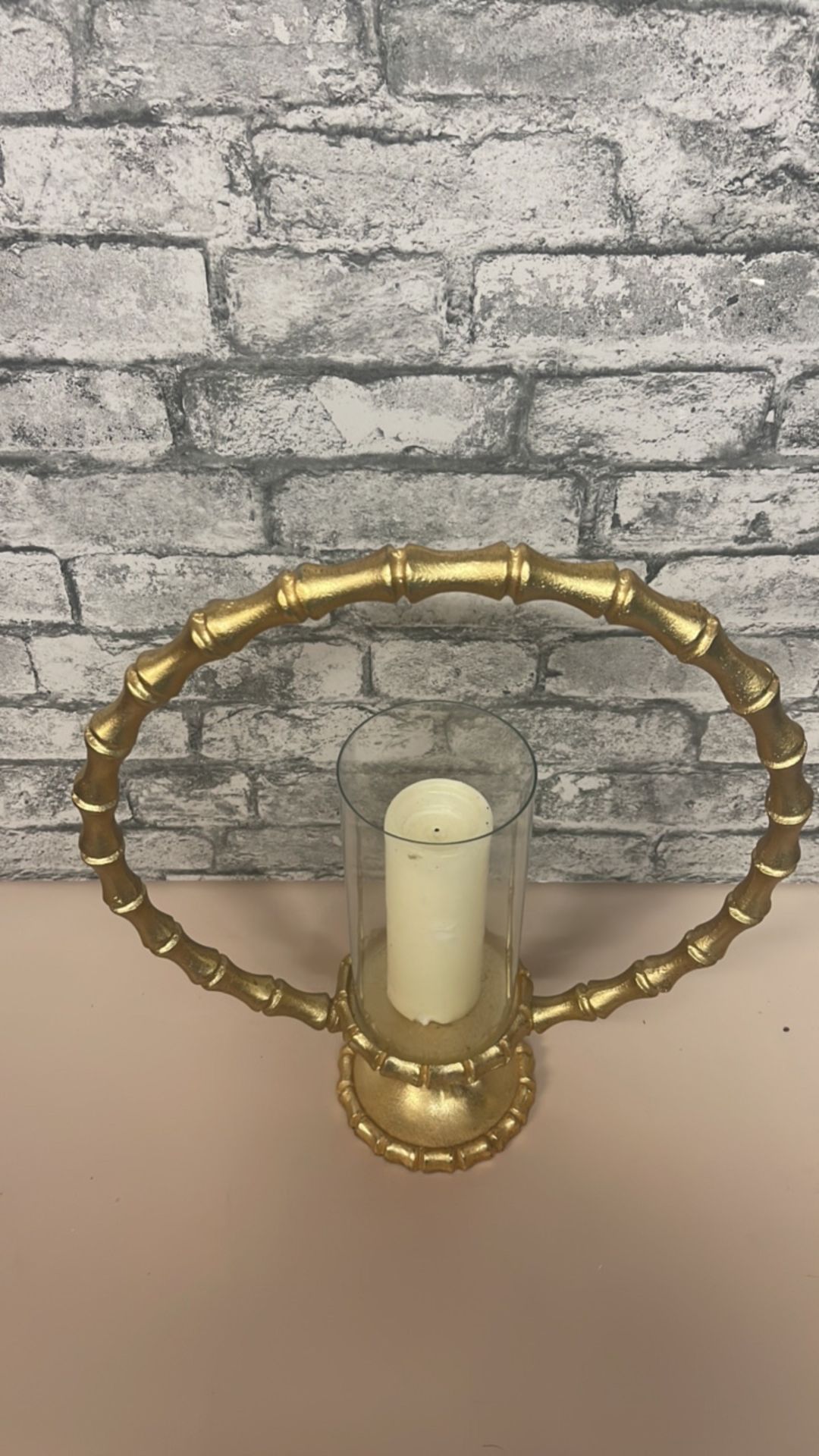 Gold Circular Candleholder - Image 2 of 3