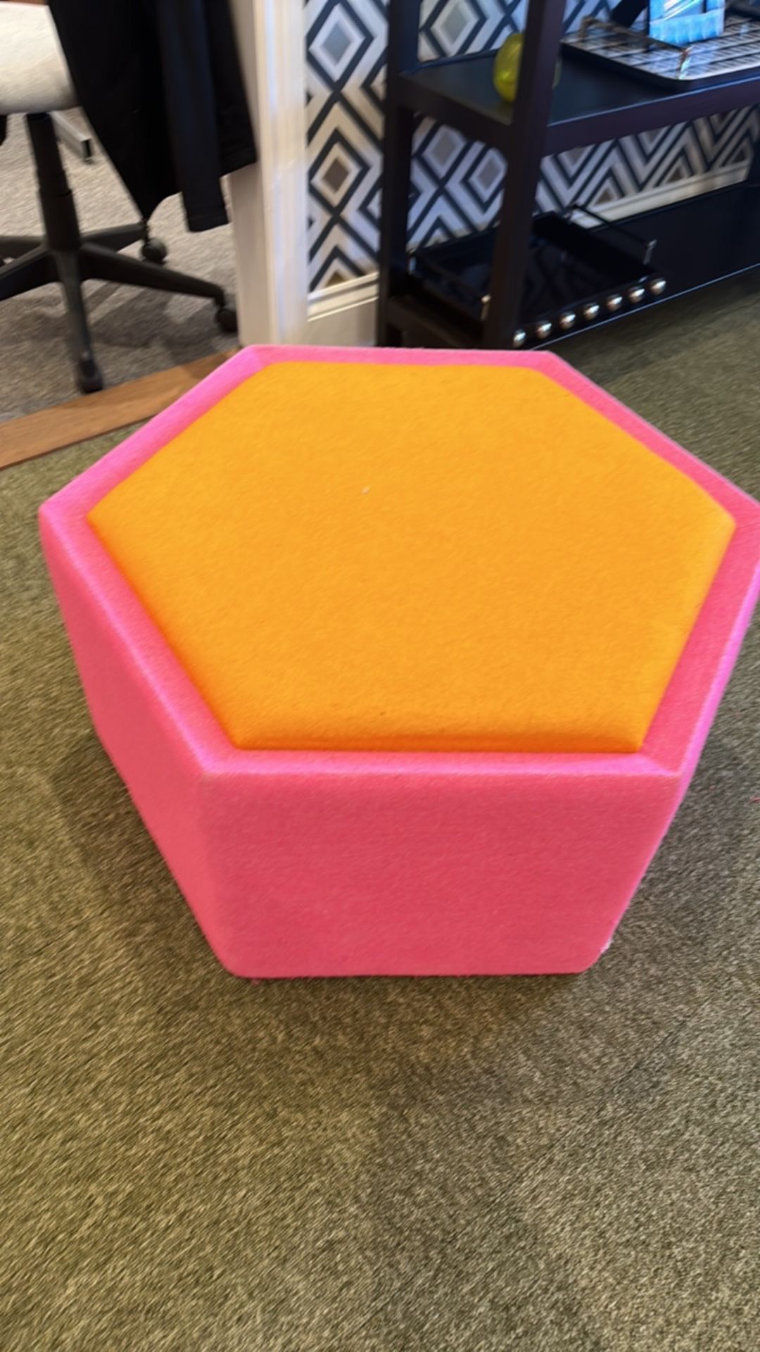 Stool - Baby pink & orange - Image 2 of 2