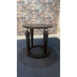Circular Dark Wood Table