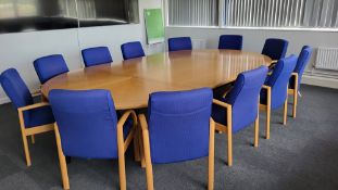 Blue Conference Chairs x12