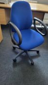 Blue Armed Office Chair