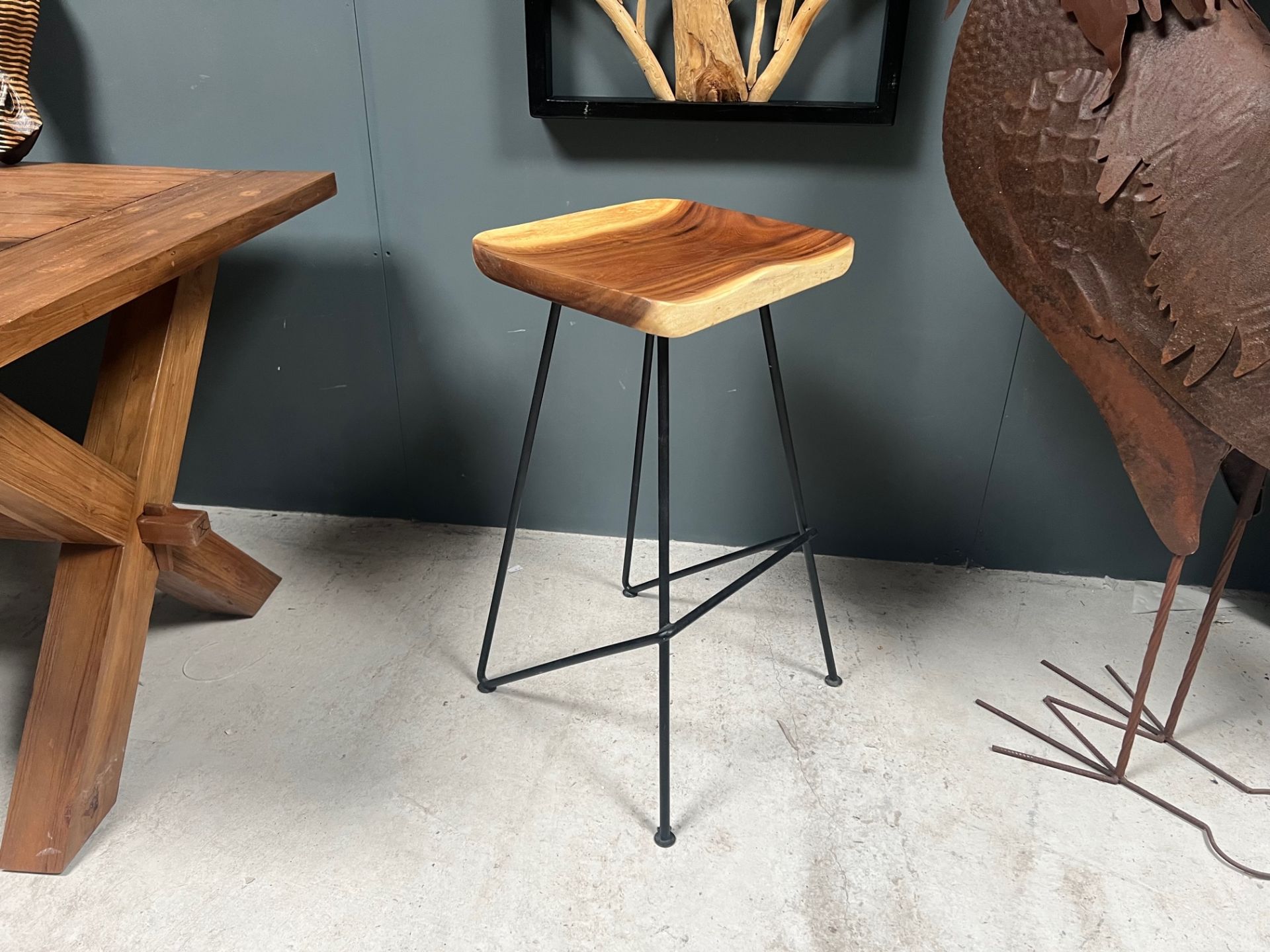 Vintage Industrial Bar Stool - Image 2 of 2