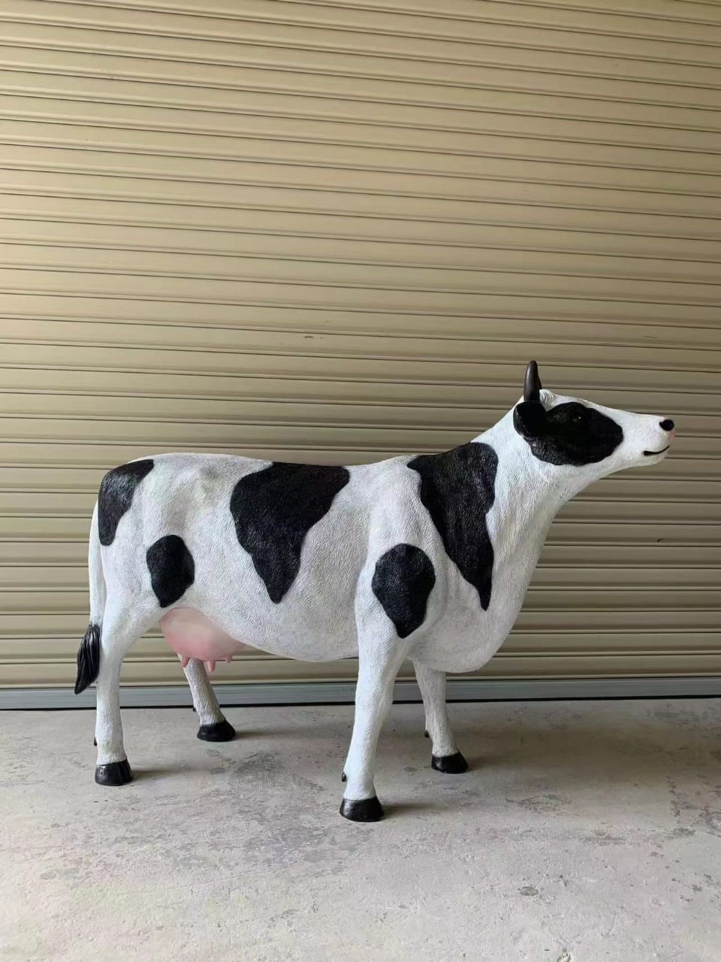 Black And White Cow Statue