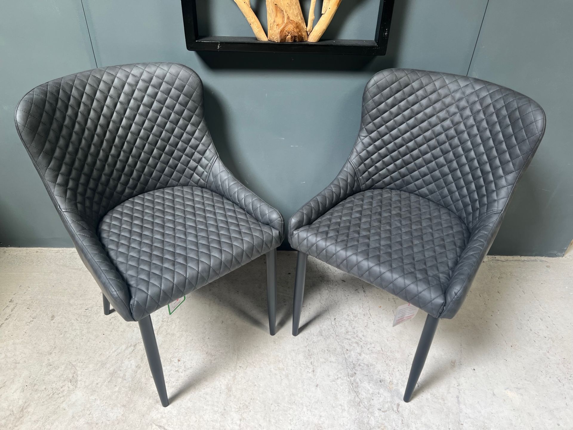 Classic Pu Leather Dining Chairs - Image 2 of 5