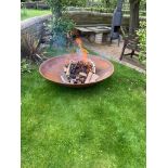 Contemporary Rustic Firepit Log Burner