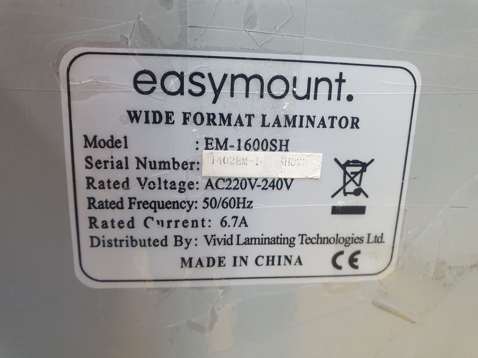 Easy Mount EM1600 Wide Format Laminator - Image 4 of 7