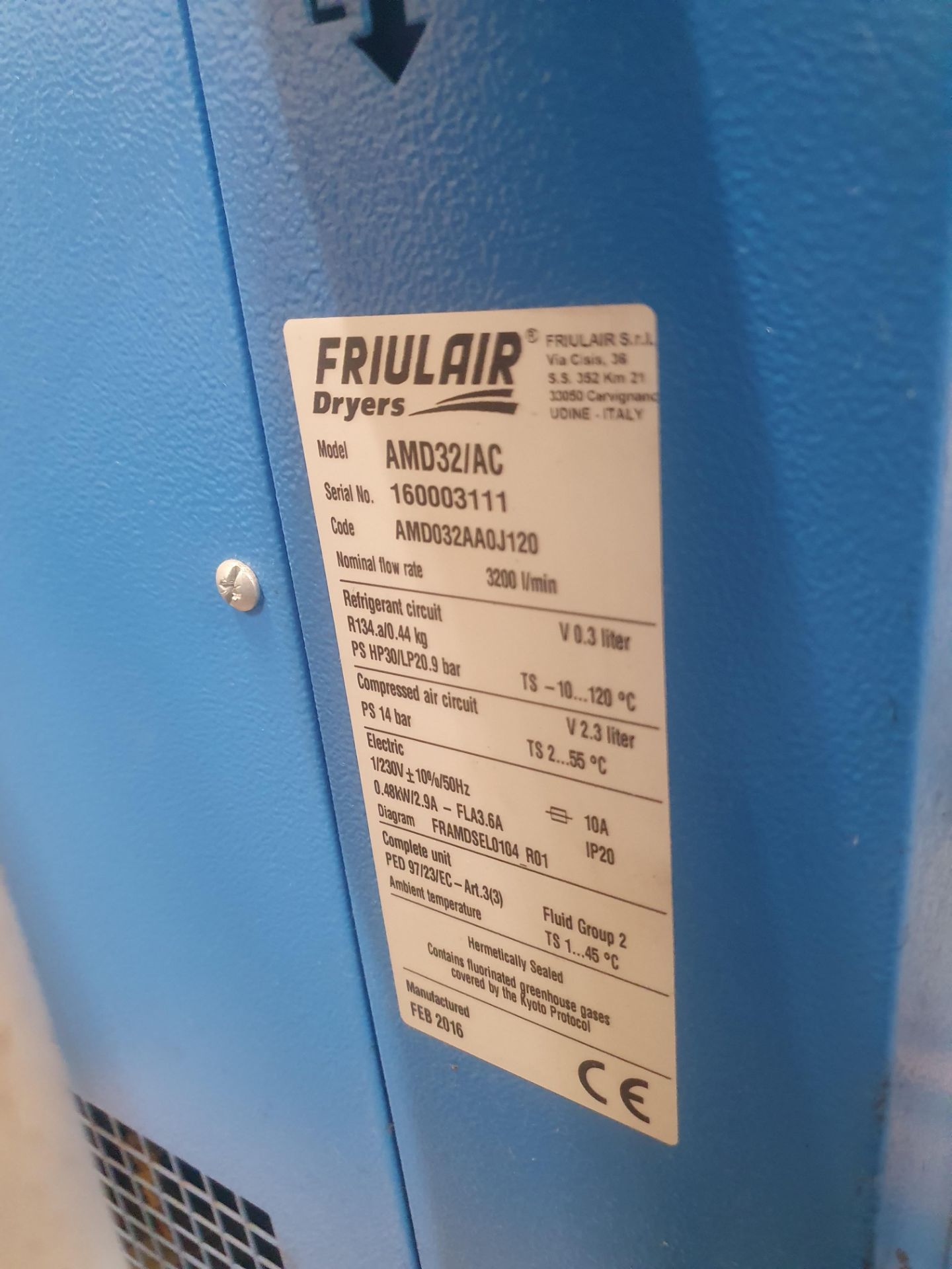 Friulair Refrigerated Air Dryer AMD32 - Image 3 of 3