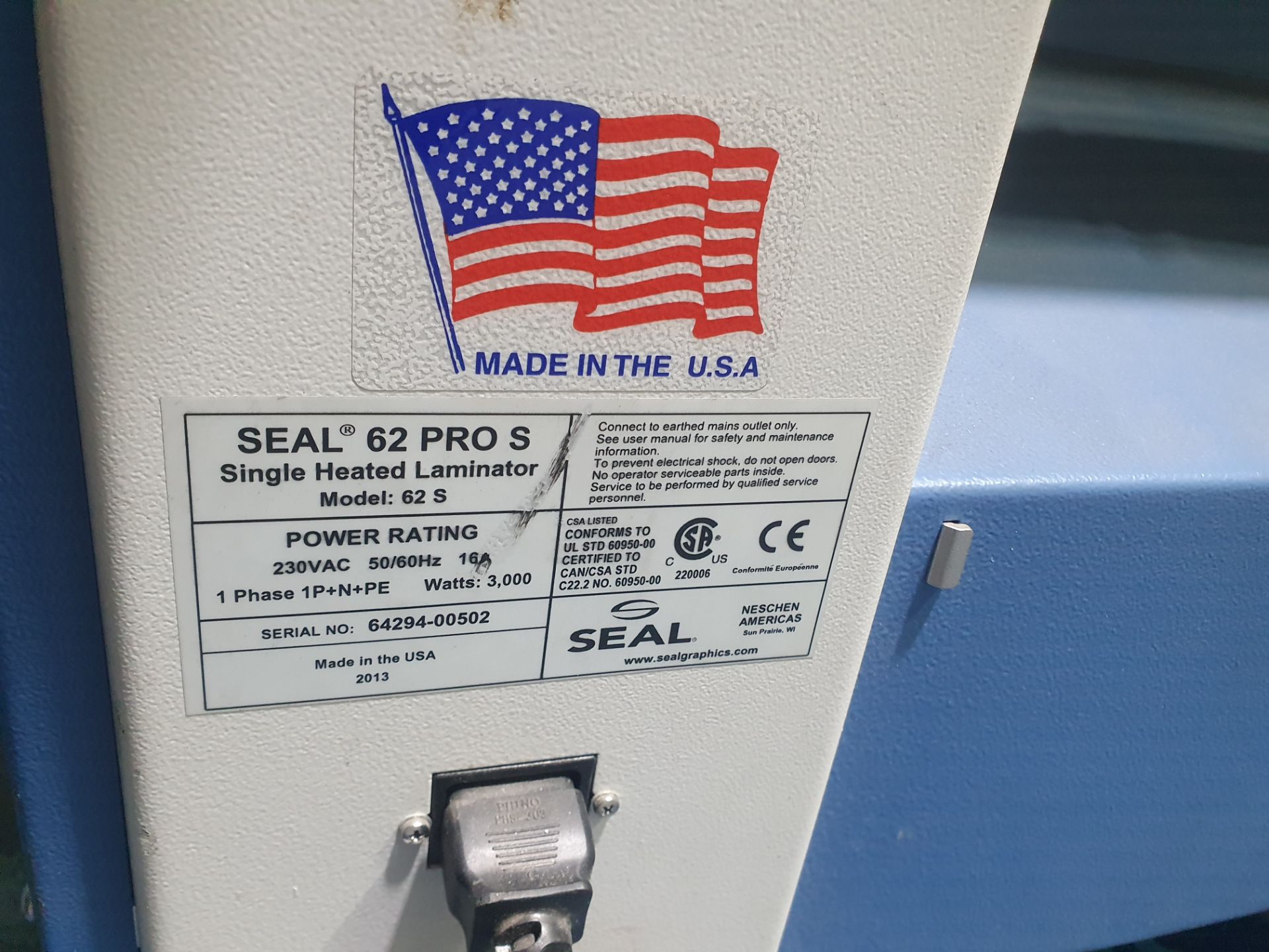 Seal 62ProS Single Heated Laminator - Image 5 of 5