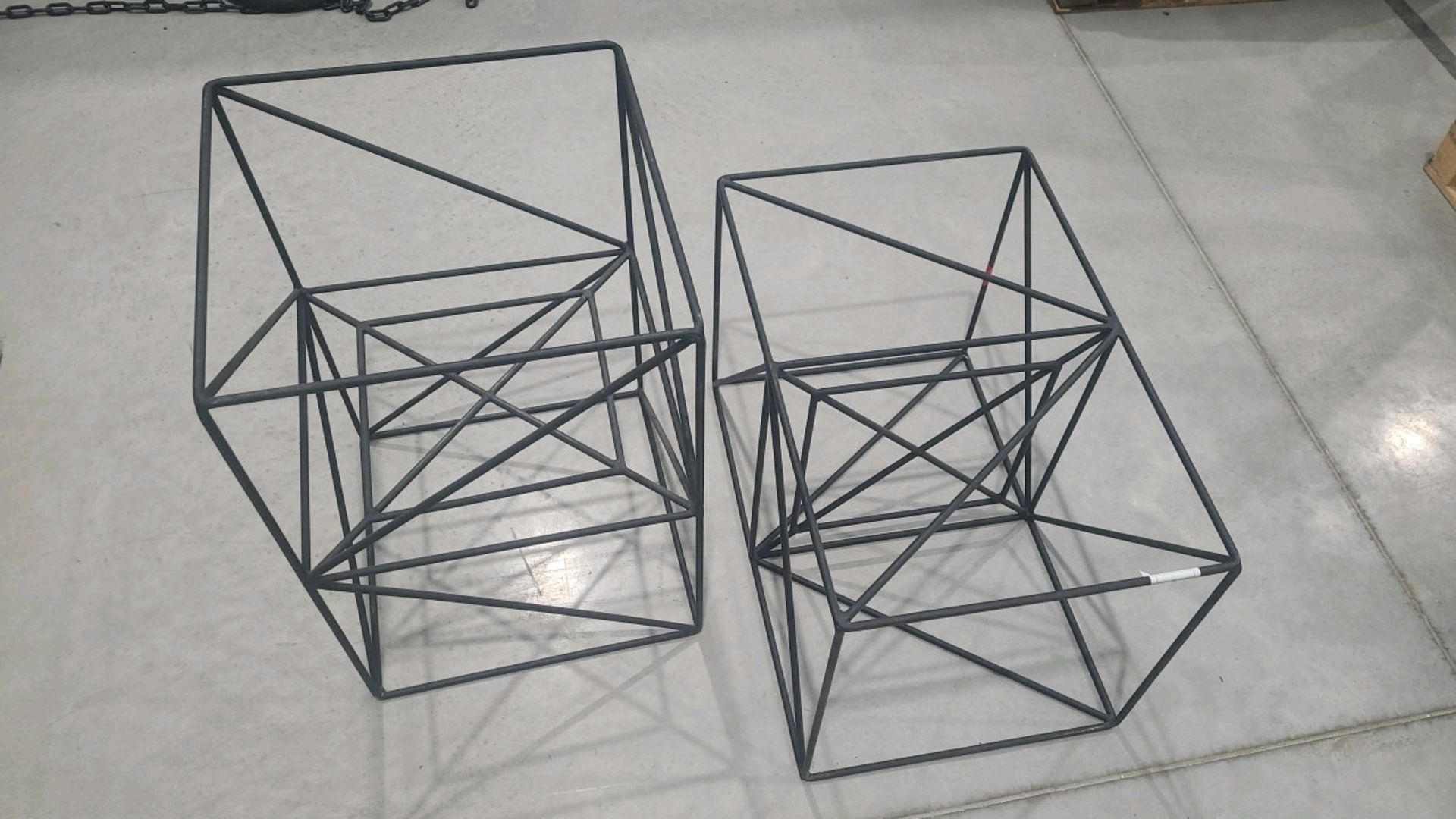 Metal Retail Display Cubes x2