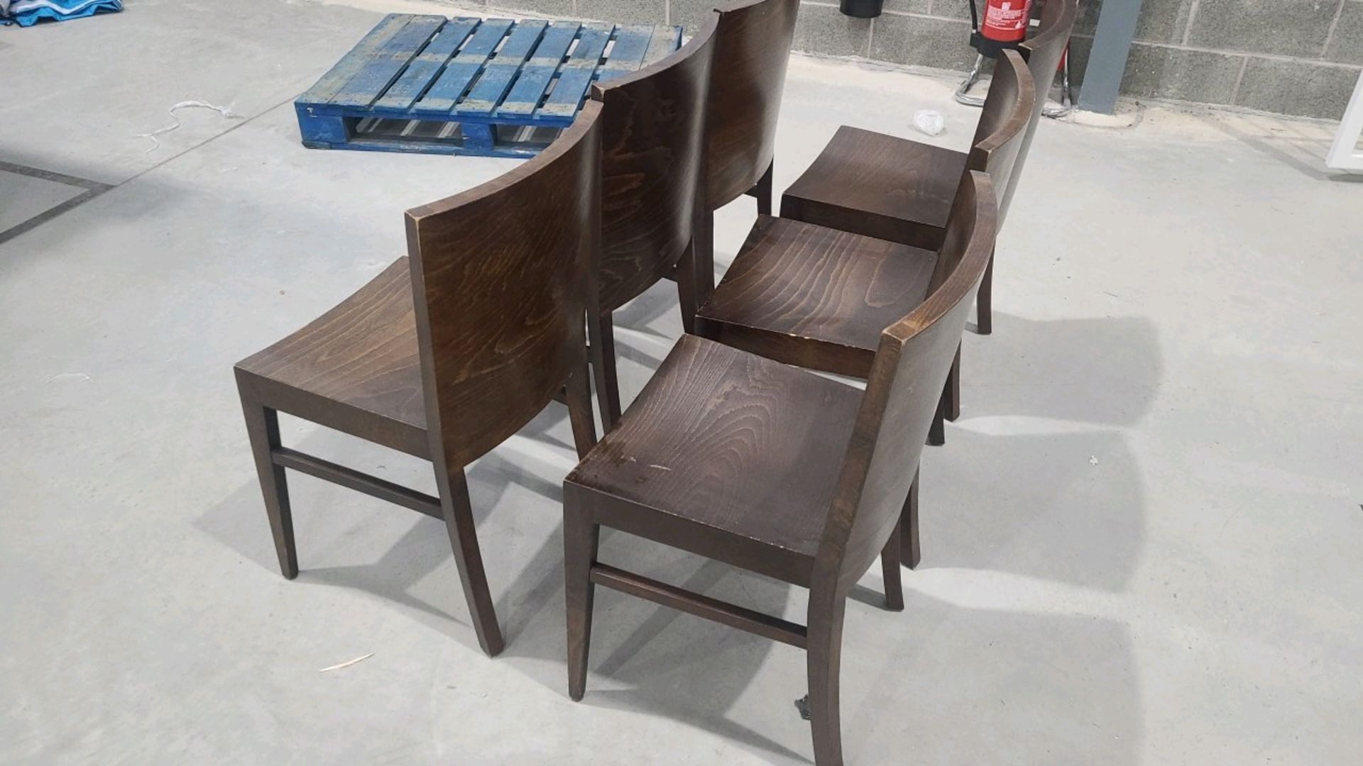 Wooden Chairs x6 - Image 2 of 3