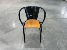 Black Chair With Wood Back