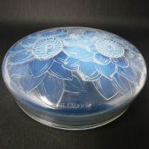 Rene Lalique Opalescent Glass 'Trois Dahlias' Box