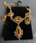 Antique Victorian Gold Topaz Necklace