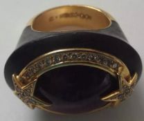 18ct Gold Ruby Ring By French Designer, Christine Escher