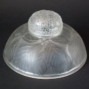 Rene Lalique Clear & Frosted Glass 'Cernay' Inkwell