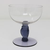 Rene Lalique Glass 'Rapace' Champagne Glass