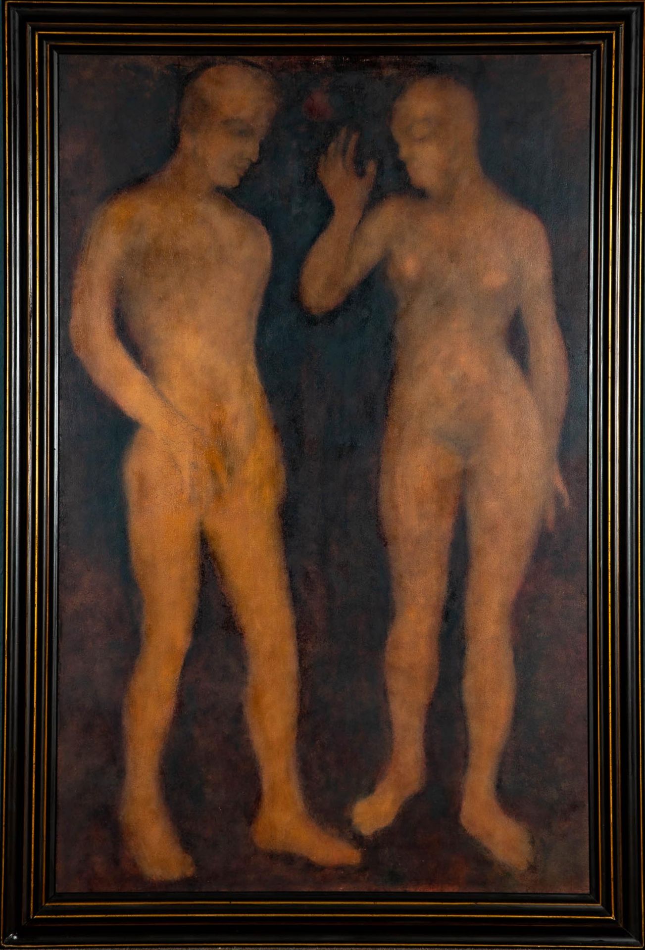"ADAM & EVA" - Großformatiges Doppelgemälde des ERICH KLAHN (Oldenburg 1901 - 1978 Celle) war ein b