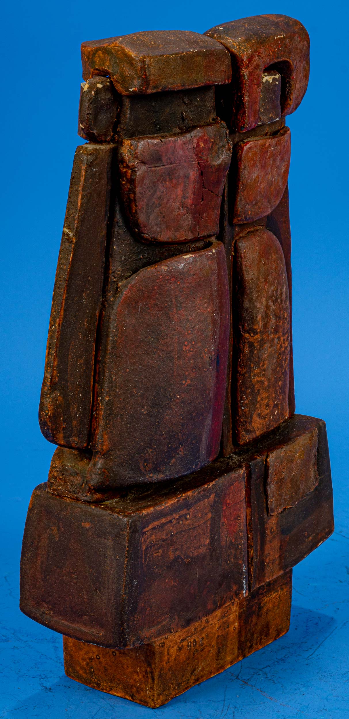 "Ohne Titel", mehrteilige Keramikskulptur, bräunlich staffierter heller Scherben in Form eines stil - Image 7 of 11