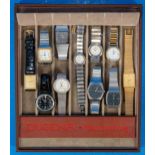 11tlg. Sammlung verschiedener DUGENA Damen- & Herrenarmbanduhren, überwiegend Quarzwerke, alle Uhre