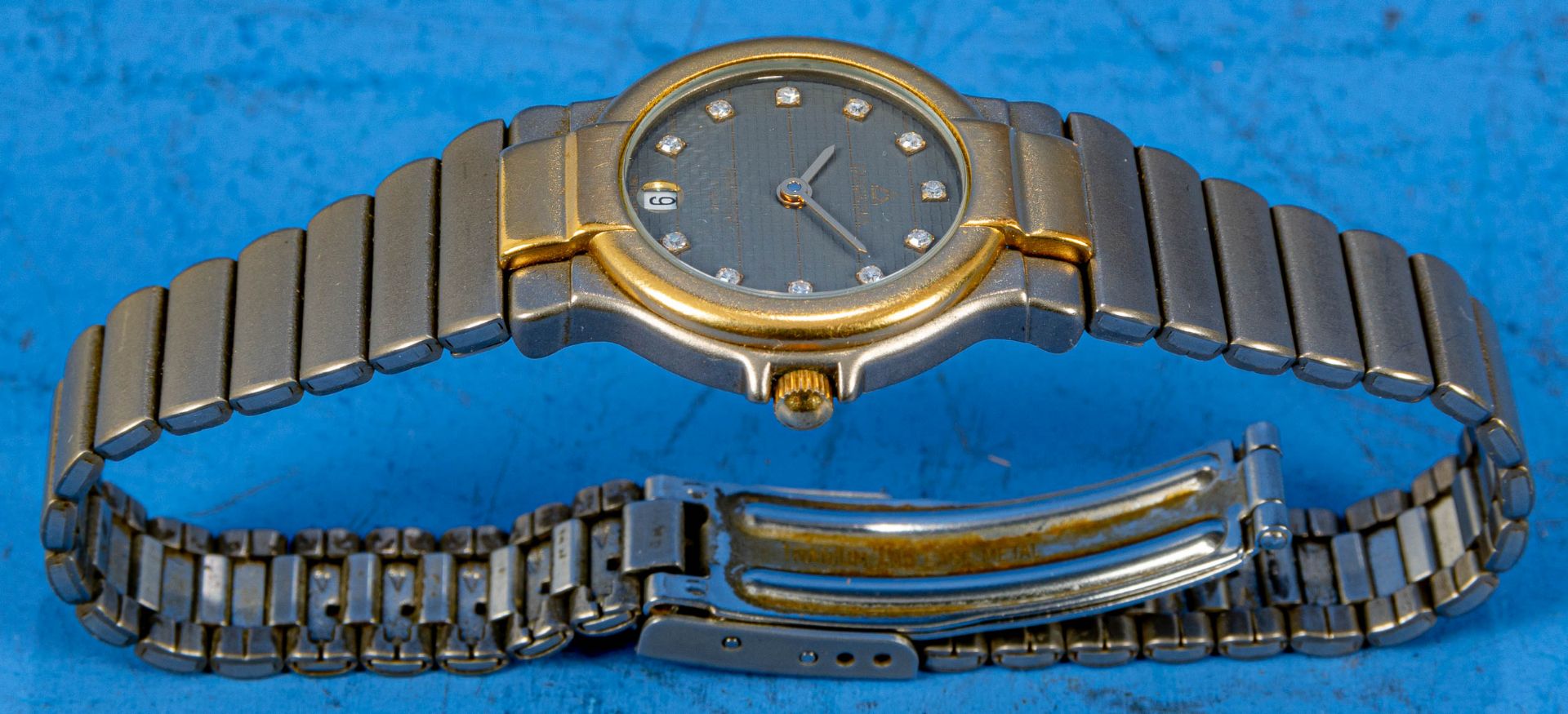 DUGENA "Nautica T - 200", Damenarmbanduhr, Ziffernblatt mit Diamantsplitter - Indices & Datum auf d - Image 2 of 7