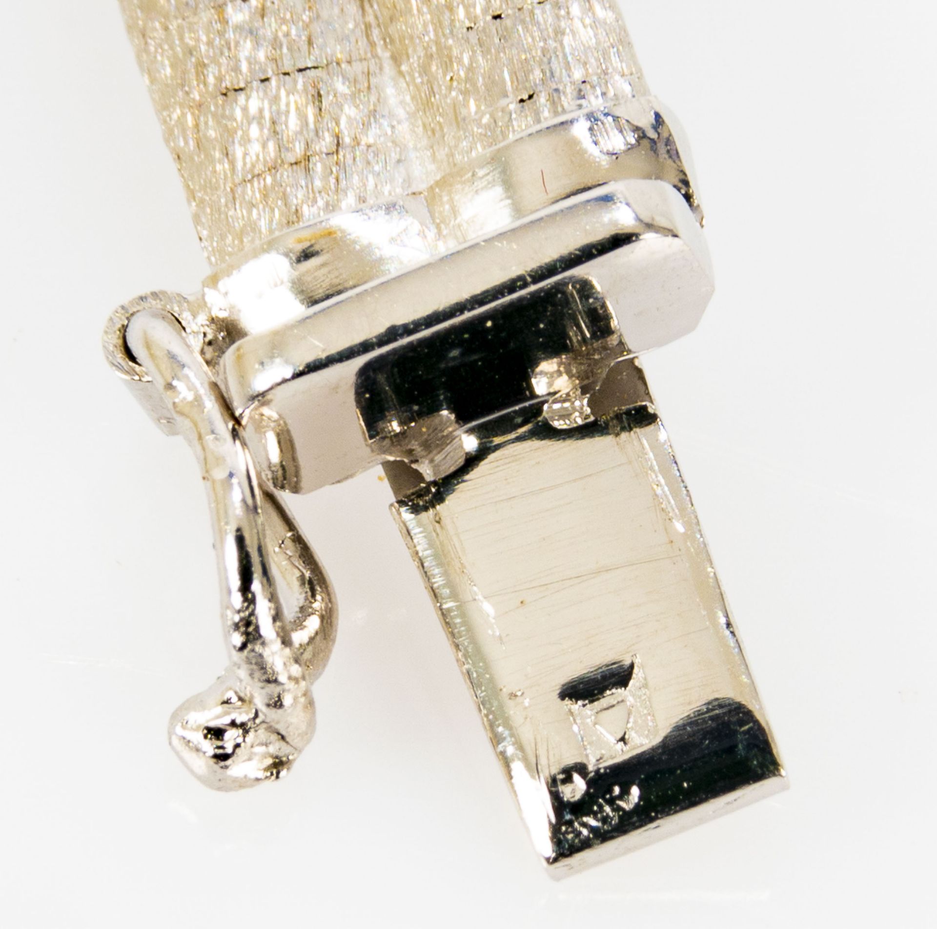 2strängiges Armband, 65% Silberlegierung, Länge ca. 18,5 cm; Sicherheitsverschluss, schöner Erhalt. - Bild 5 aus 6