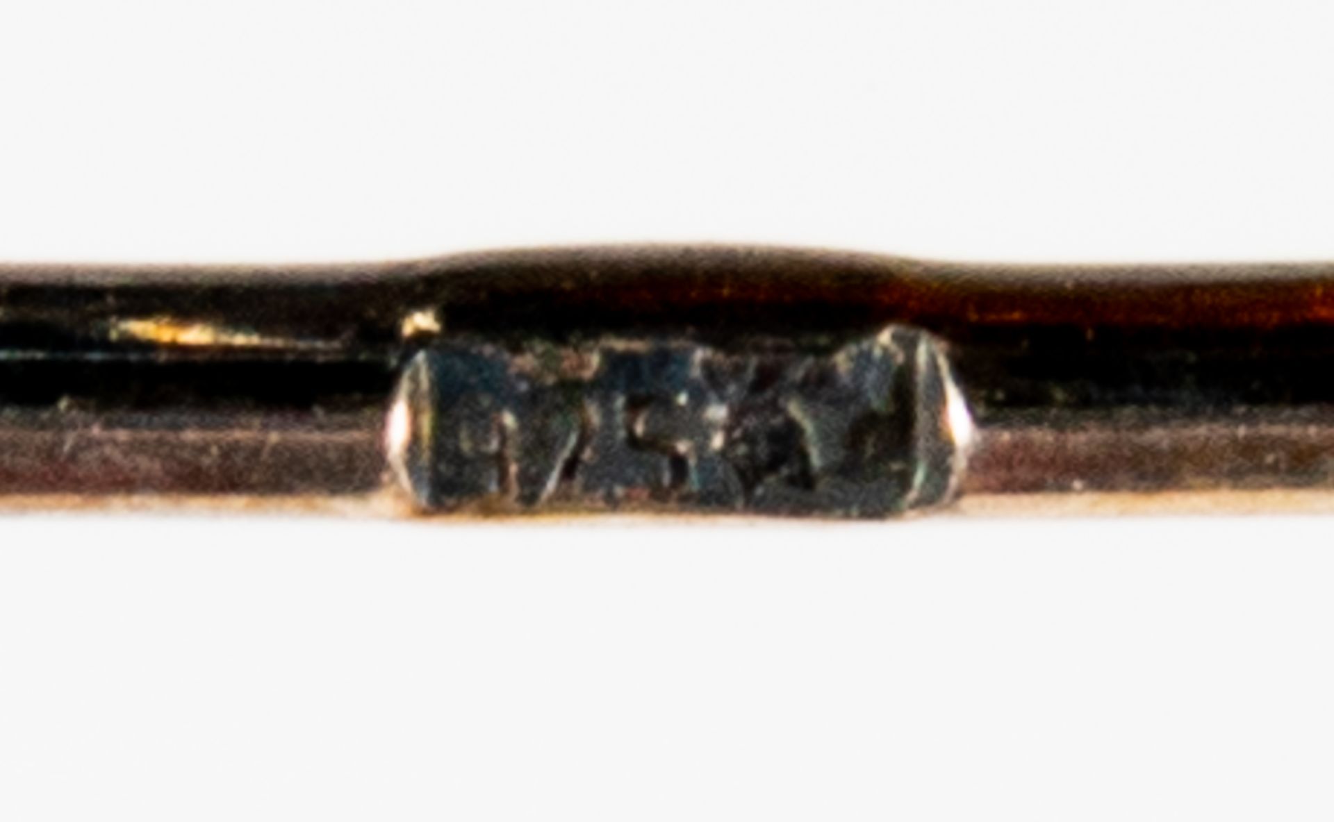 Schmuckvolle Bernstein- Brosche, 925er Sterlingsilberfassung, Länge ü. A. ca. 6,5 cm. - Bild 5 aus 5