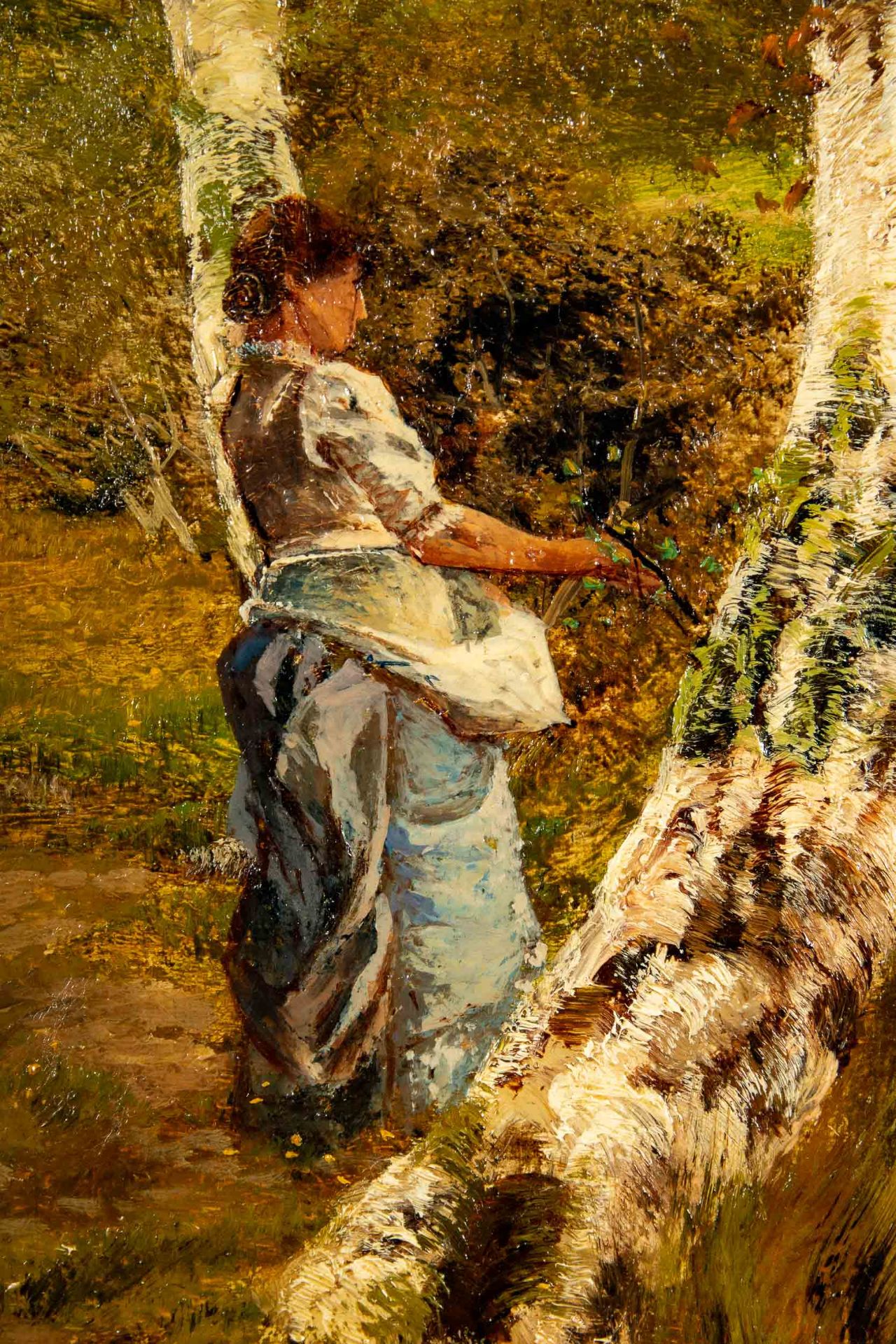 "Sommerlicher Weiher", Gemälde Öl auf Leinwand, ca. 46 x 82 cm, unten links signiert: T. Hines = Th - Image 13 of 16
