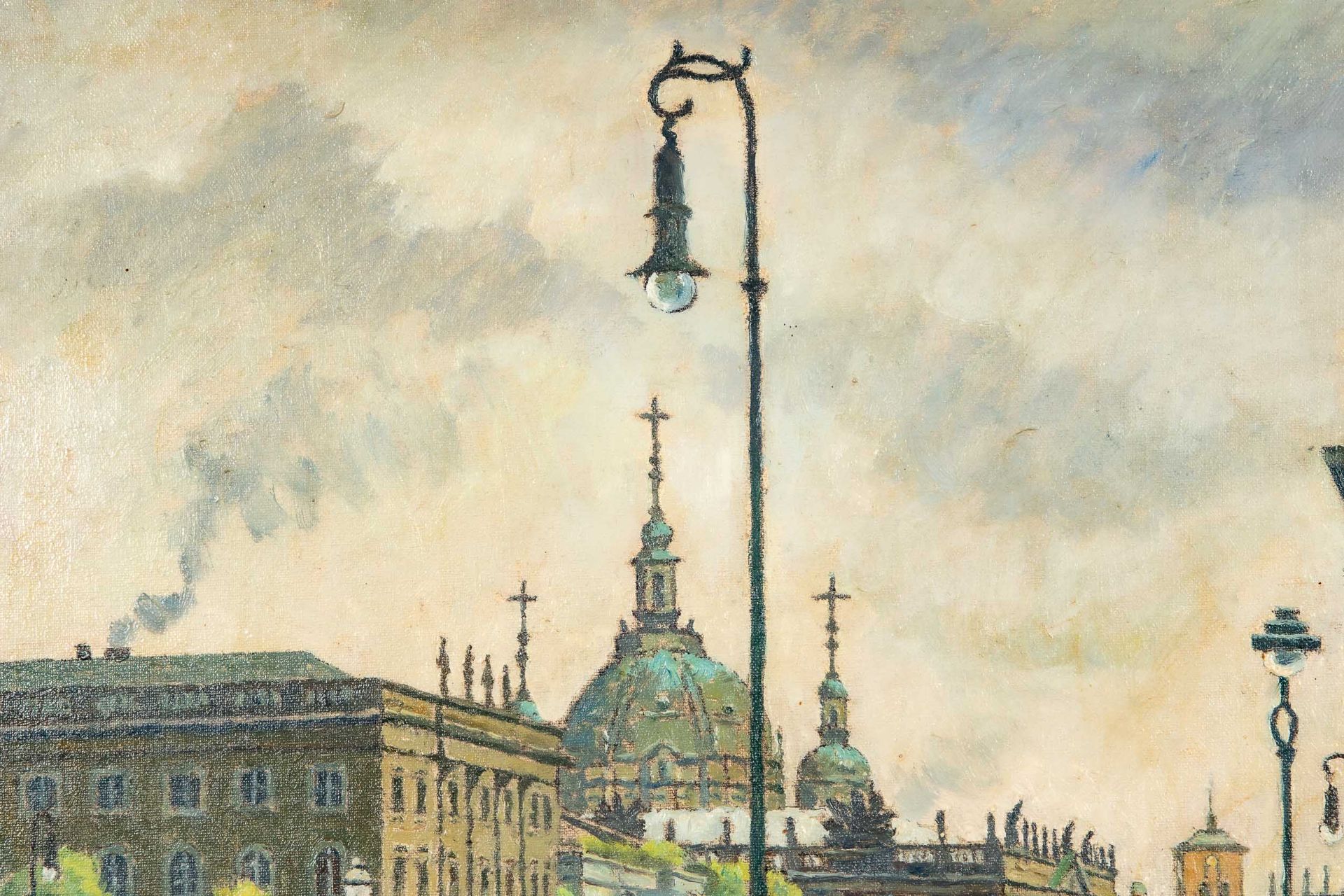 "Berlin - Unter den Linden", Gemälde Öl auf Leinwand, ca. 50 x 70 cm, unten links signiert: W. Sewo - Bild 6 aus 12