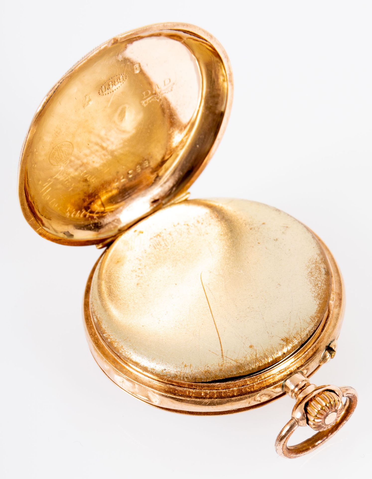 Zeitlos elegante Damentaschenuhr, 800er Silber-Gehäuse, aufwändiger "Tula-Silber" Streifendekor; We - Bild 6 aus 10